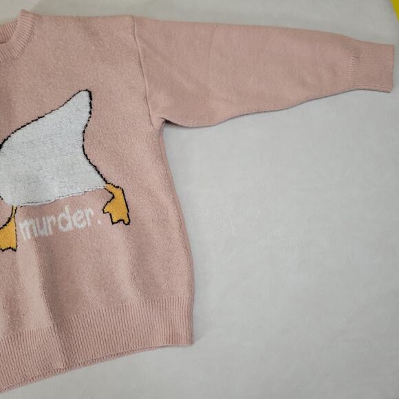 Aelfric Eden Pink Goose Graphic Crewneck Sweater - Picture 2 of 8